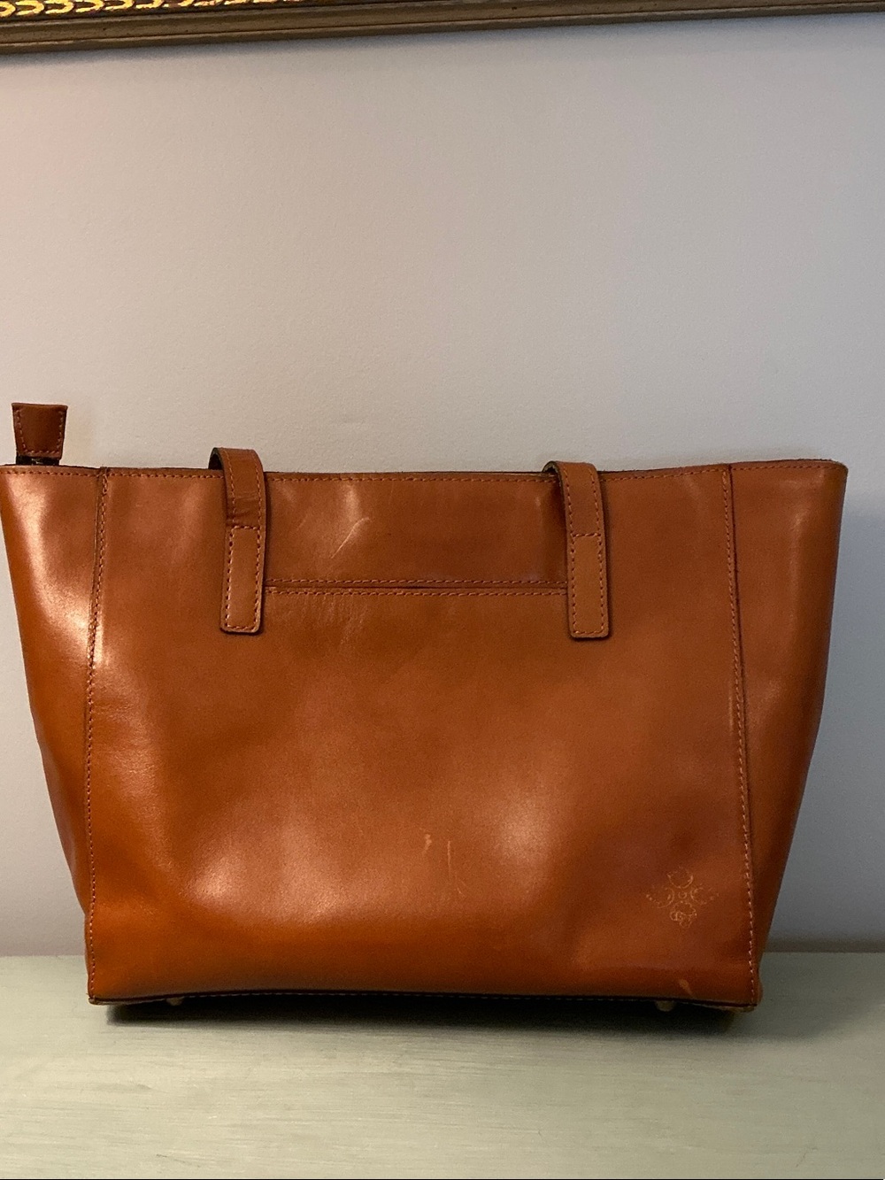 Patricia Nash Cognac Laser-Cut Varsi Tote - Picture 2 of 16